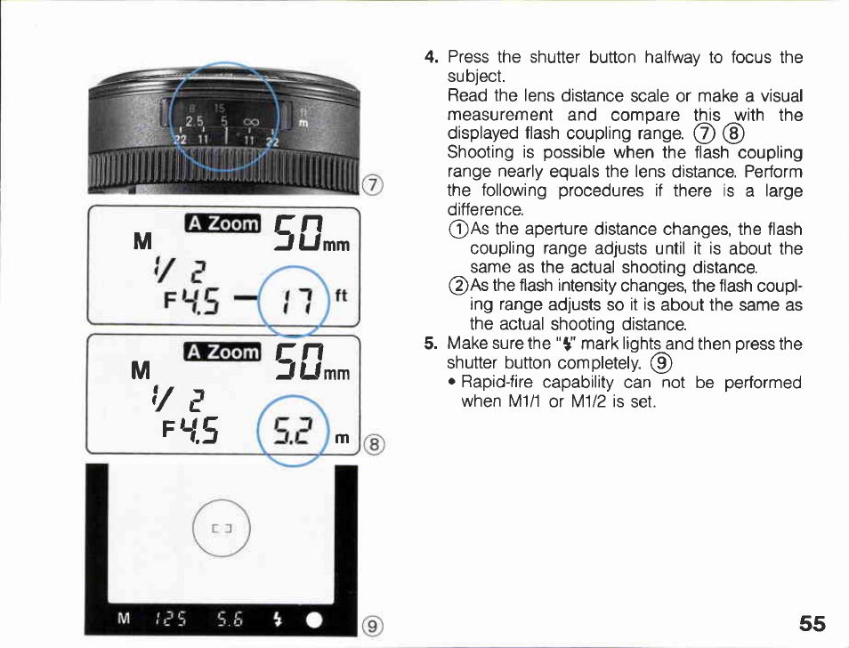 Other operations, Shutter-priority (tv) shooting, Otras operaciones | Shutter-priority (tv) shooting 33 | Canon 430 EZ User Manual | Page 55 / 153