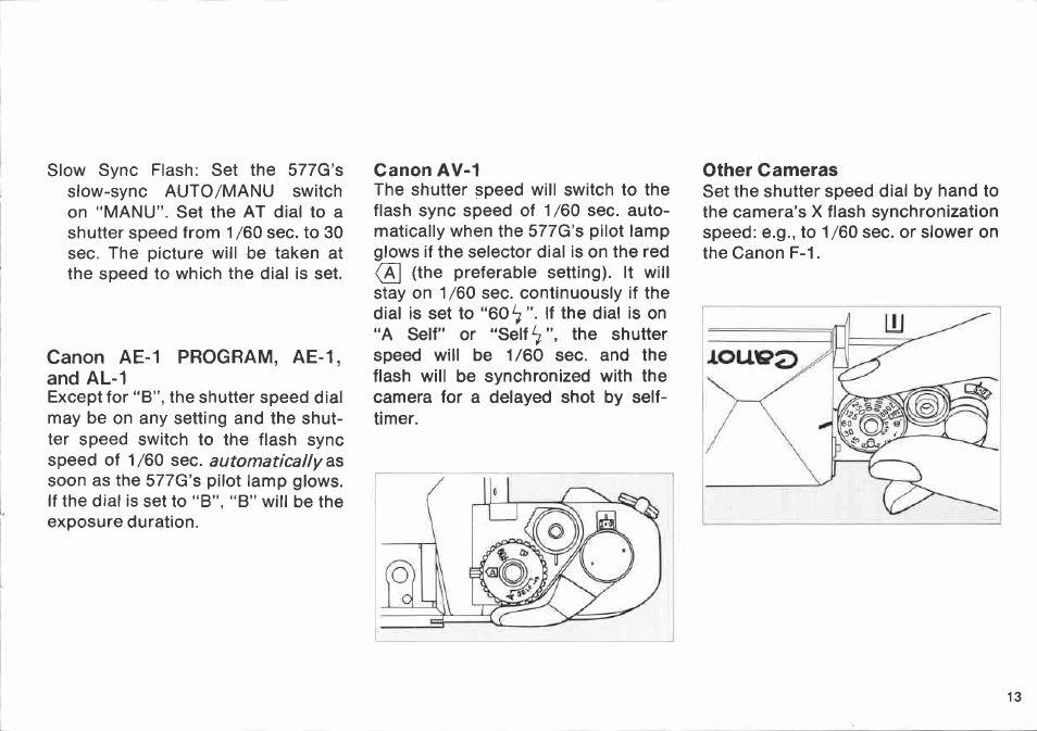 How automatic flash control works | Canon 577 G User Manual | Page 13 / 49