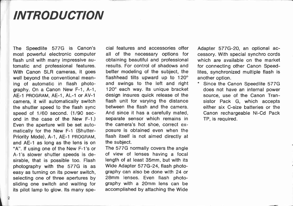Canon 577 G User Manual | Page 2 / 49
