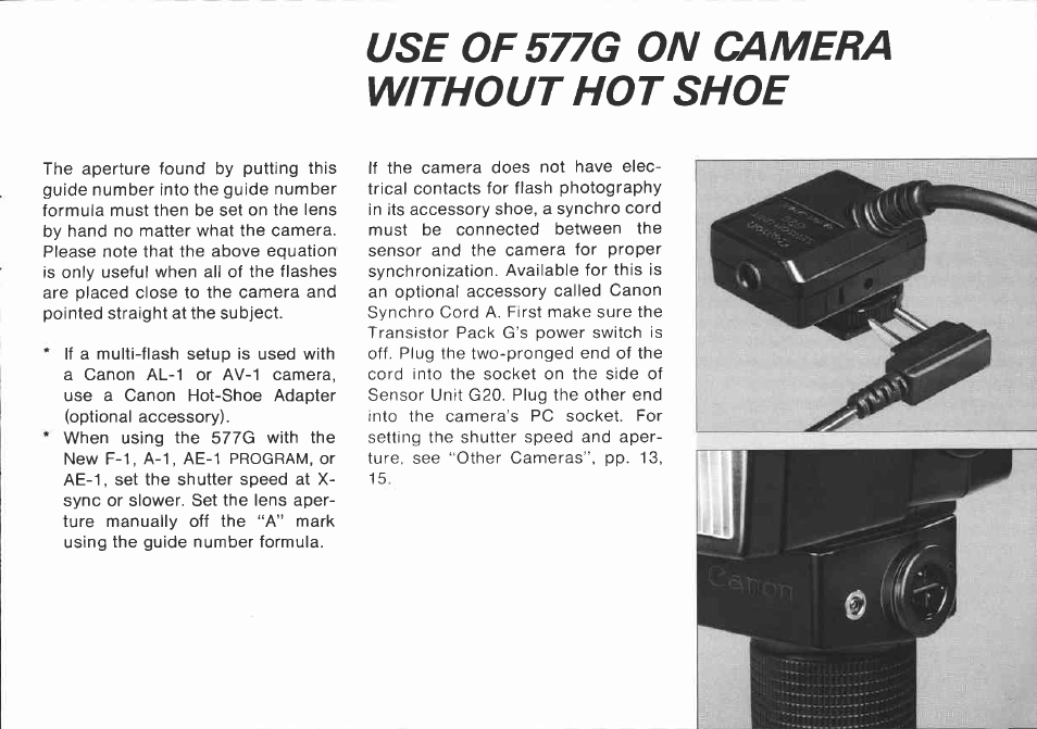 Bounce flash photography | Canon 577 G User Manual | Page 31 / 49