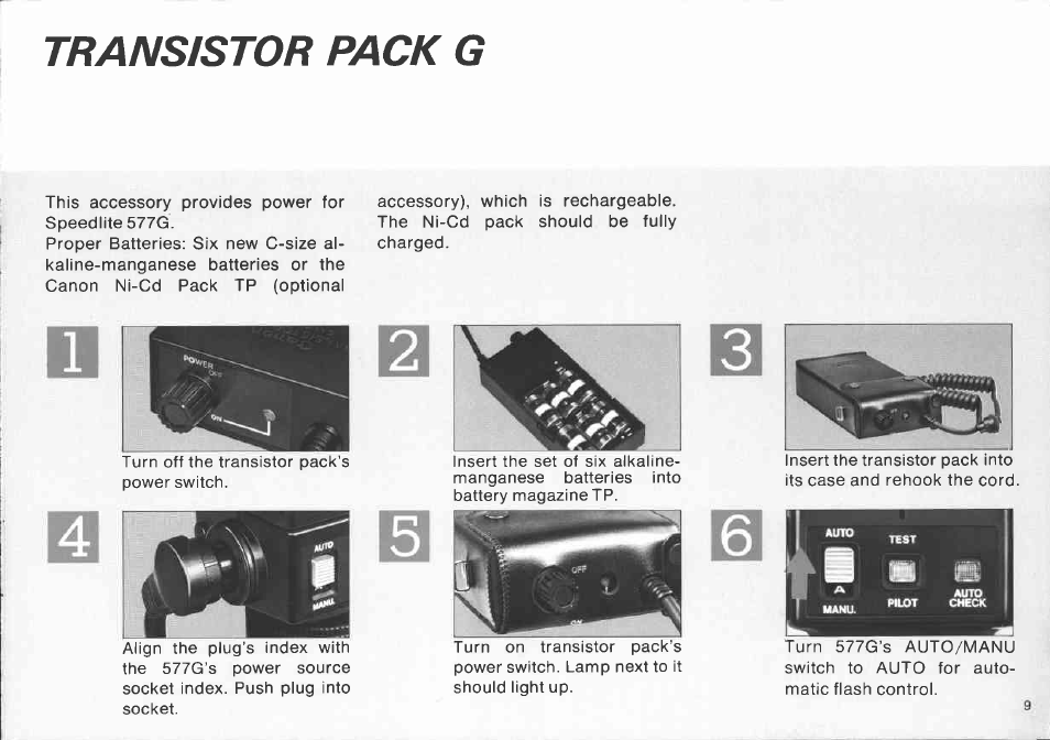 Canon 577 G User Manual | Page 9 / 49