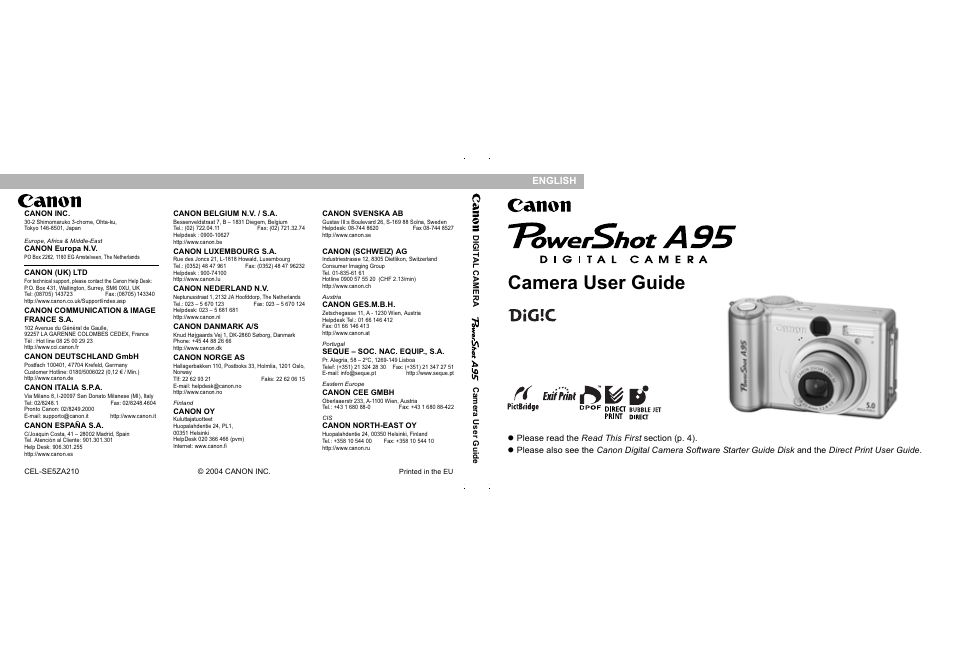 Canon A95 User Manual | 163 pages