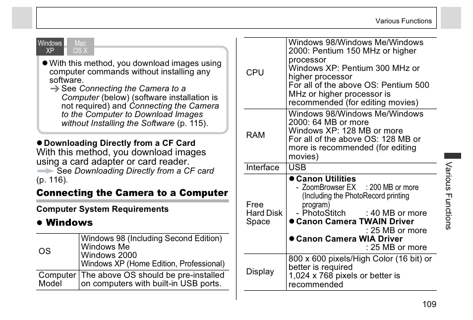 Canon A95 User Manual | Page 111 / 163