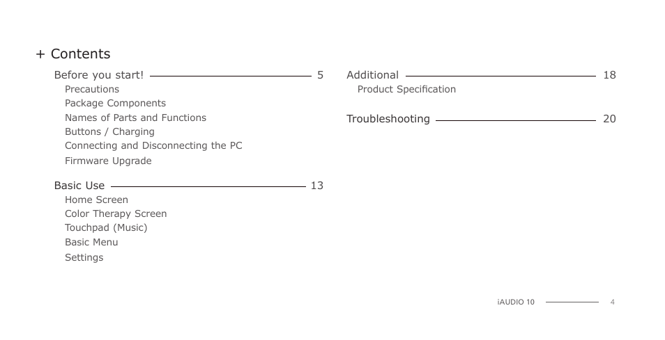 COWON iAUDIO 10 User Manual | Page 4 / 24