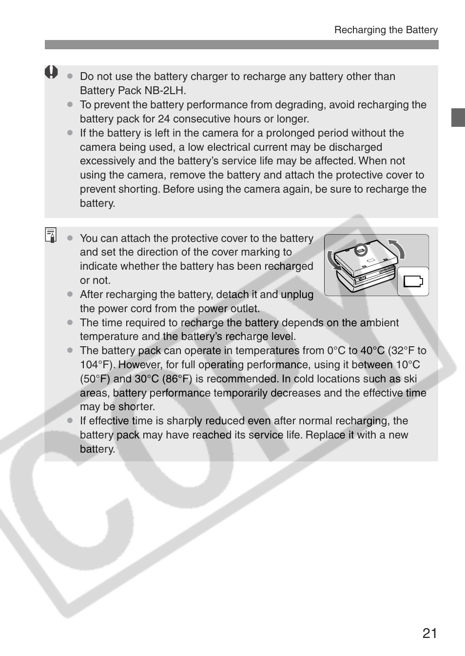 Canon EOS Rebel XT User Manual | Page 21 / 172