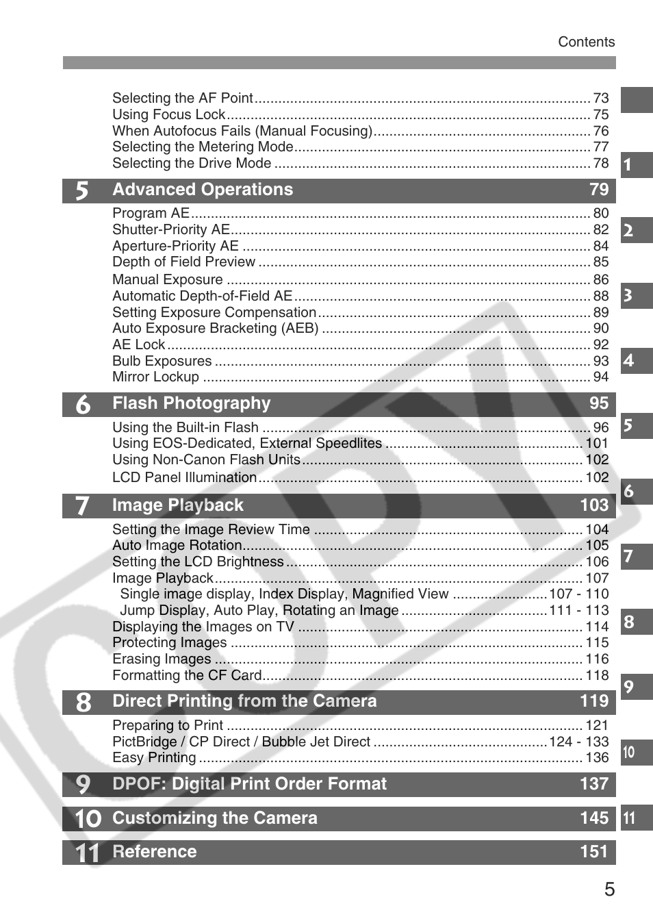 Canon EOS Rebel XT User Manual | Page 5 / 172