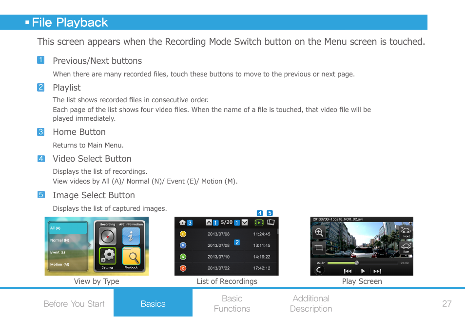 File playback | COWON AF2 User Manual | Page 27 / 38
