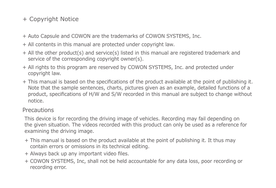 COWON AF2 User Manual | Page 3 / 38