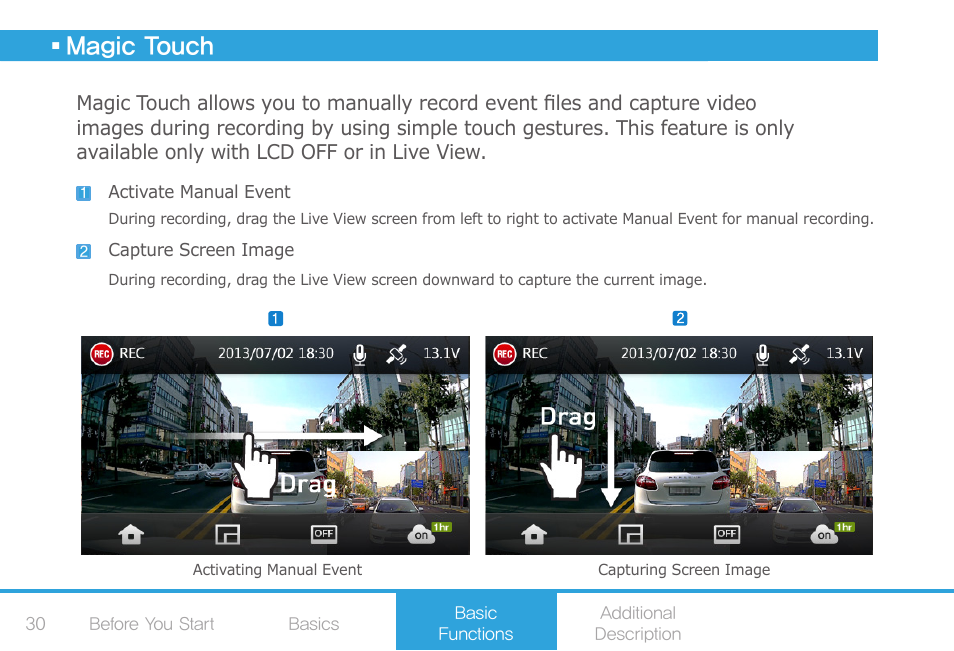 Magic touch | COWON AF2 User Manual | Page 30 / 38