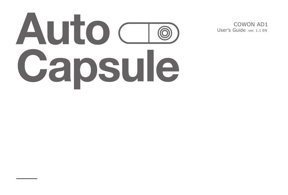 COWON AD1 User Manual | 47 pages