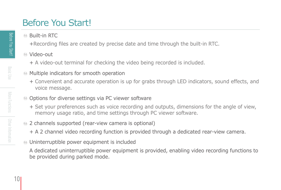 Before you start | COWON AD1 User Manual | Page 10 / 47