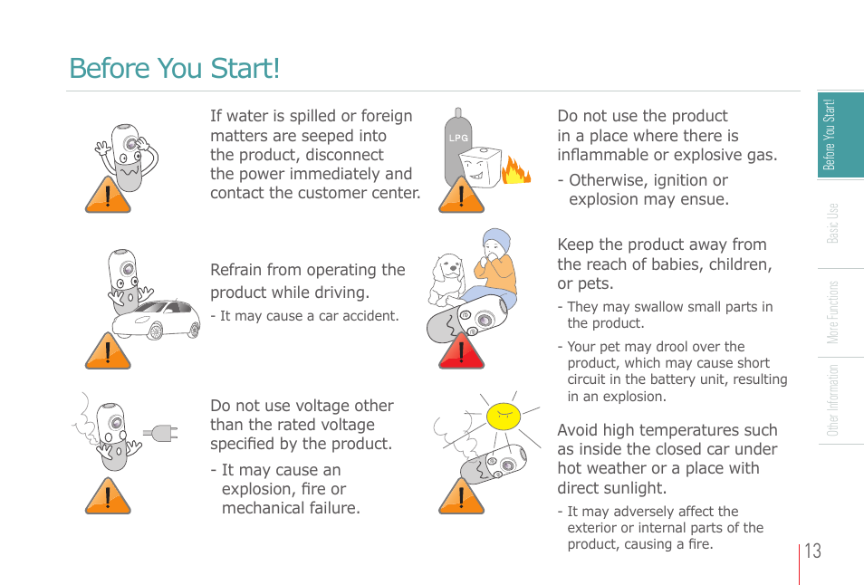 Before you start | COWON AD1 User Manual | Page 13 / 47
