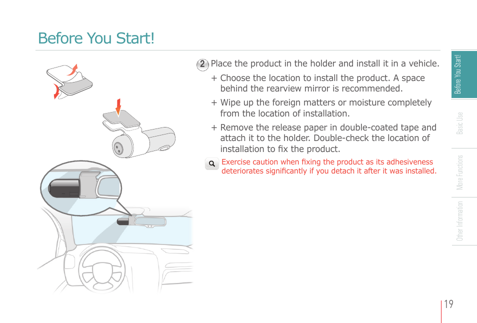 Before you start | COWON AD1 User Manual | Page 19 / 47
