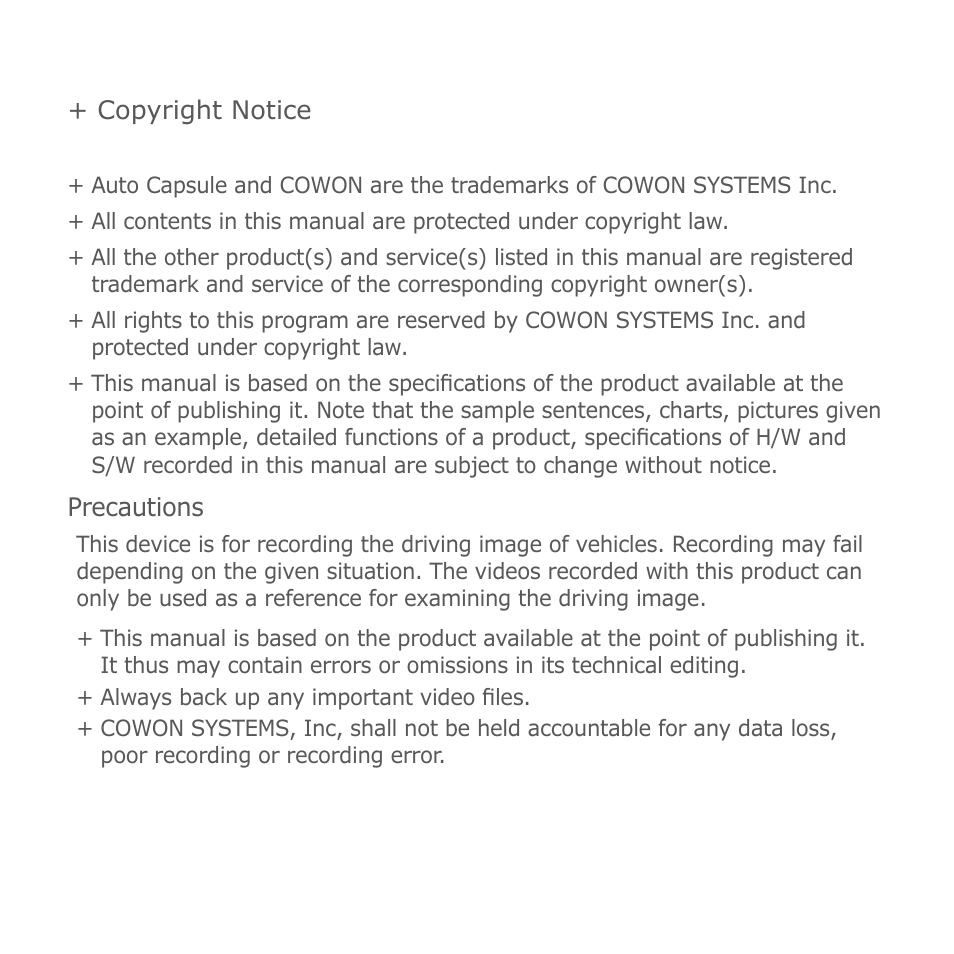 COWON AE1 User Manual | Page 2 / 35