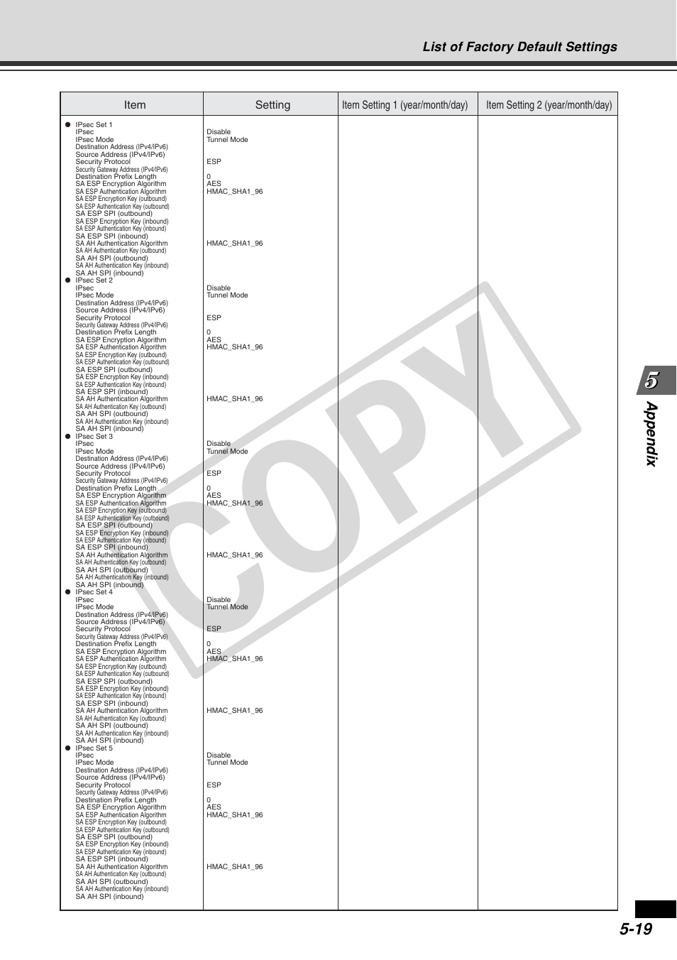 Cop y, Appendix | Canon VB-C60 User Manual | Page 159 / 162