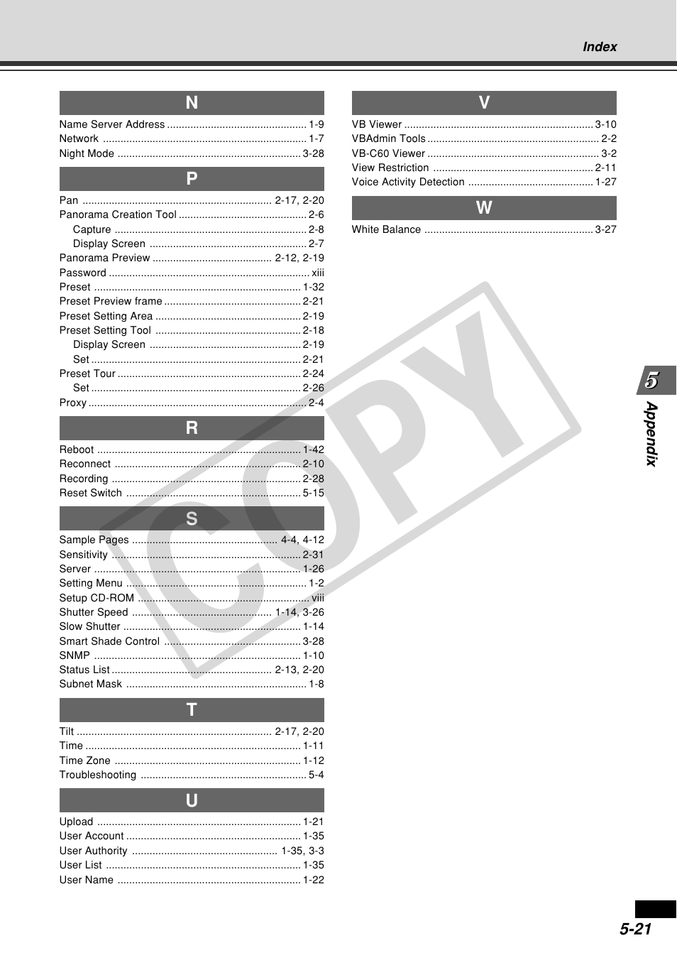 Cop y | Canon VB-C60 User Manual | Page 161 / 162