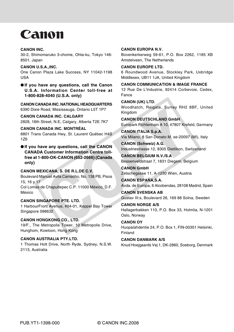 Cop y | Canon VB-C60 User Manual | Page 162 / 162