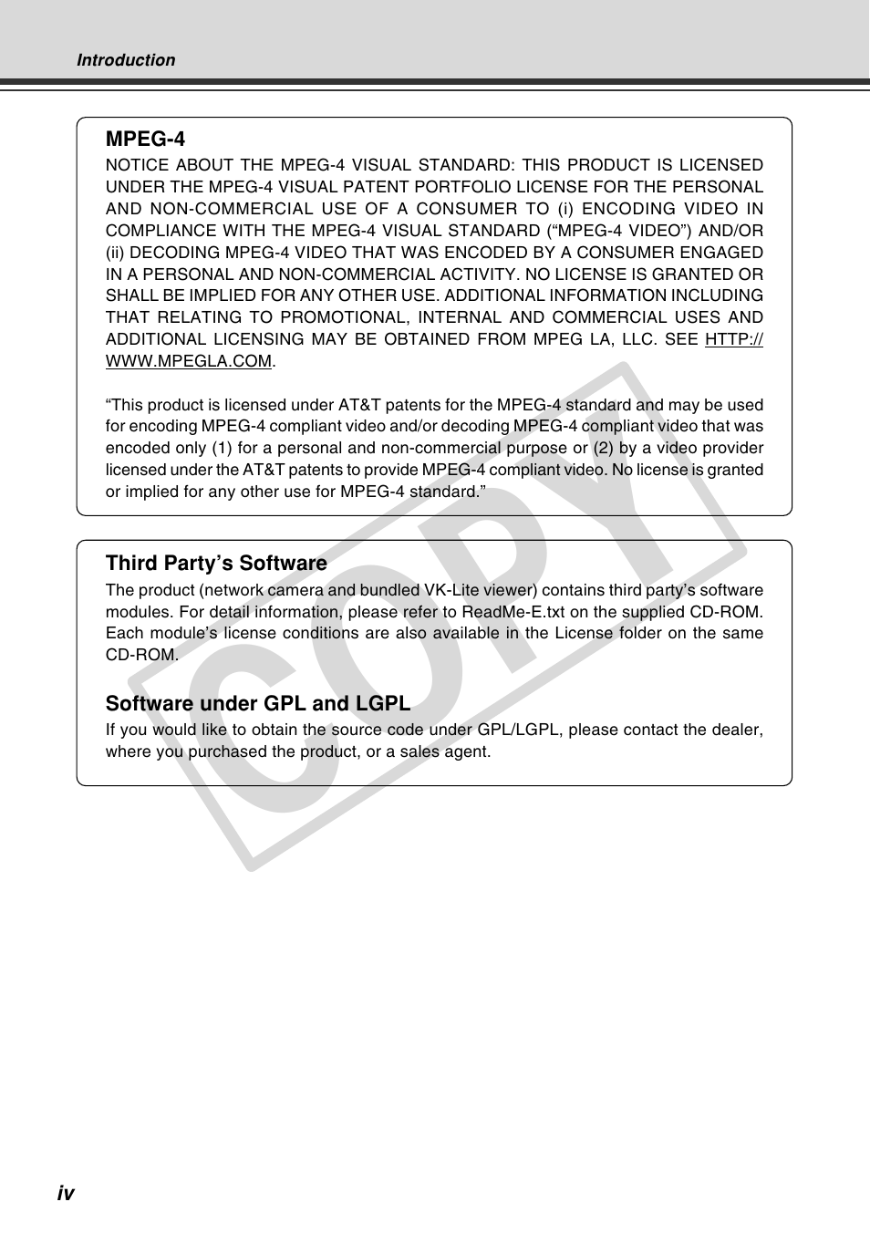 Cop y | Canon VB-C60 User Manual | Page 4 / 162