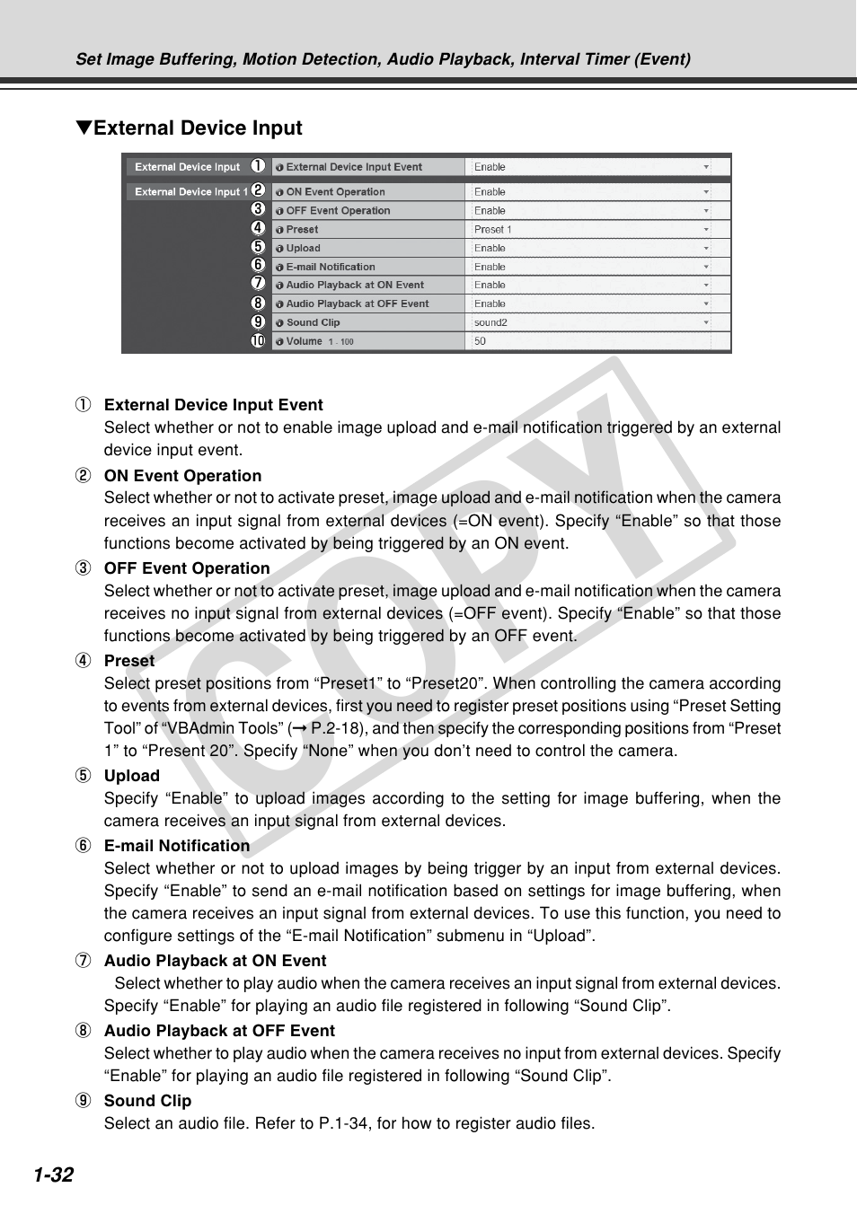 Cop y | Canon VB-C60 User Manual | Page 46 / 162