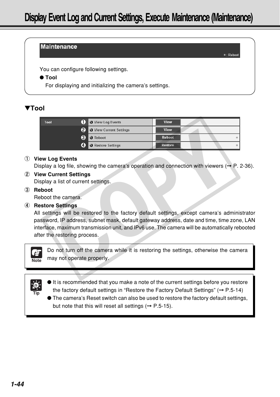 Cop y | Canon VB-C60 User Manual | Page 58 / 162