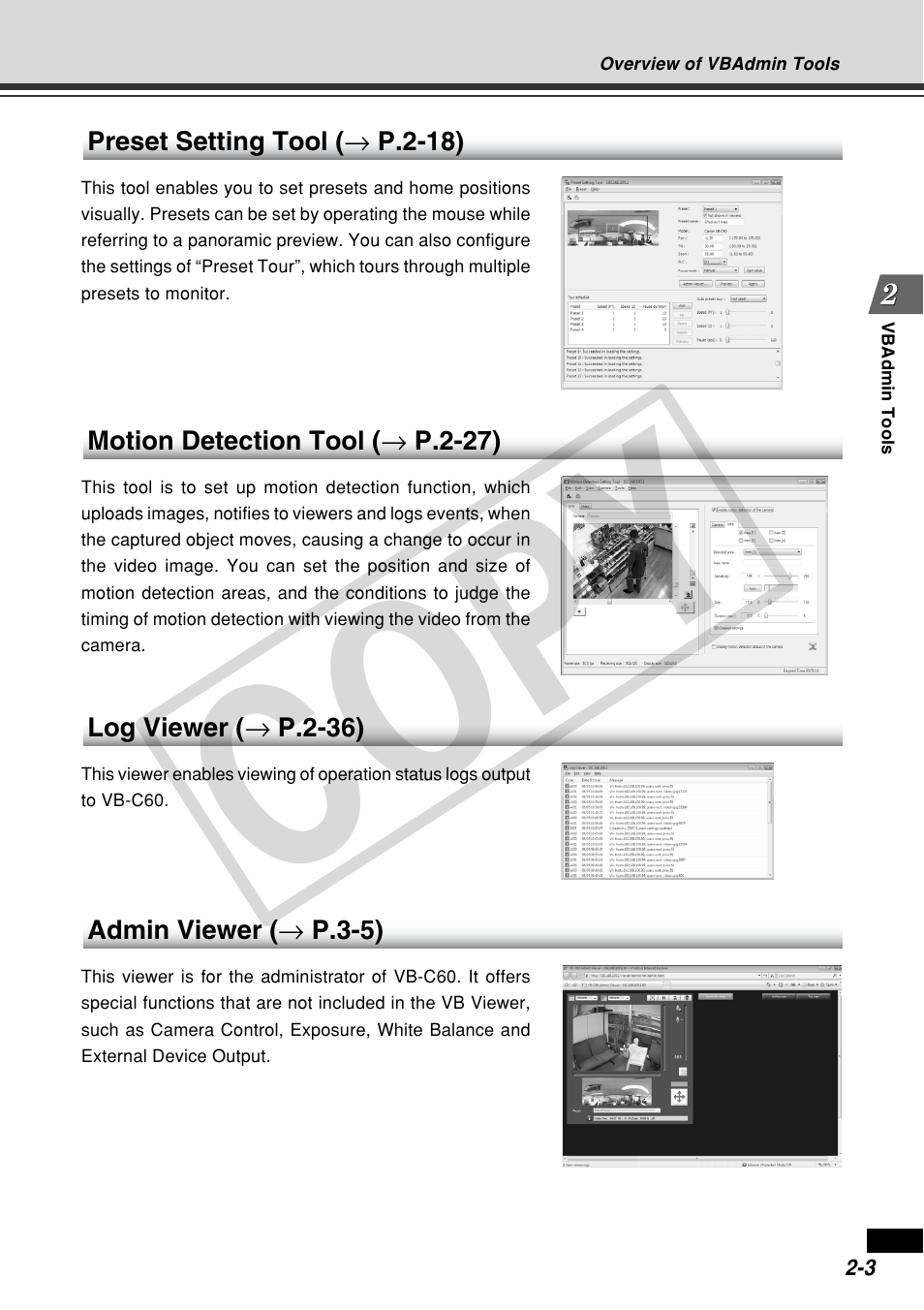 Cop y | Canon VB-C60 User Manual | Page 61 / 162