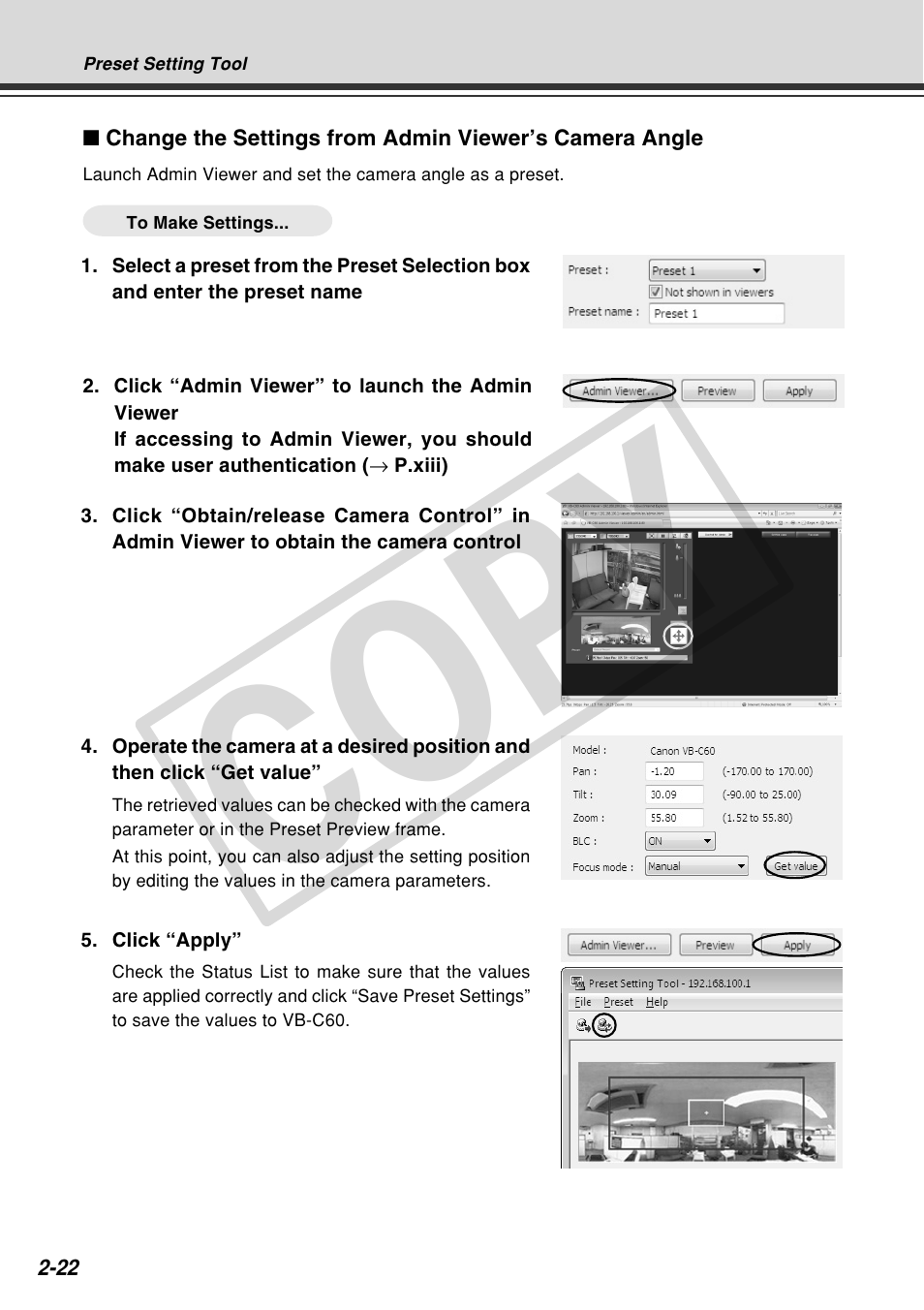 Cop y | Canon VB-C60 User Manual | Page 80 / 162