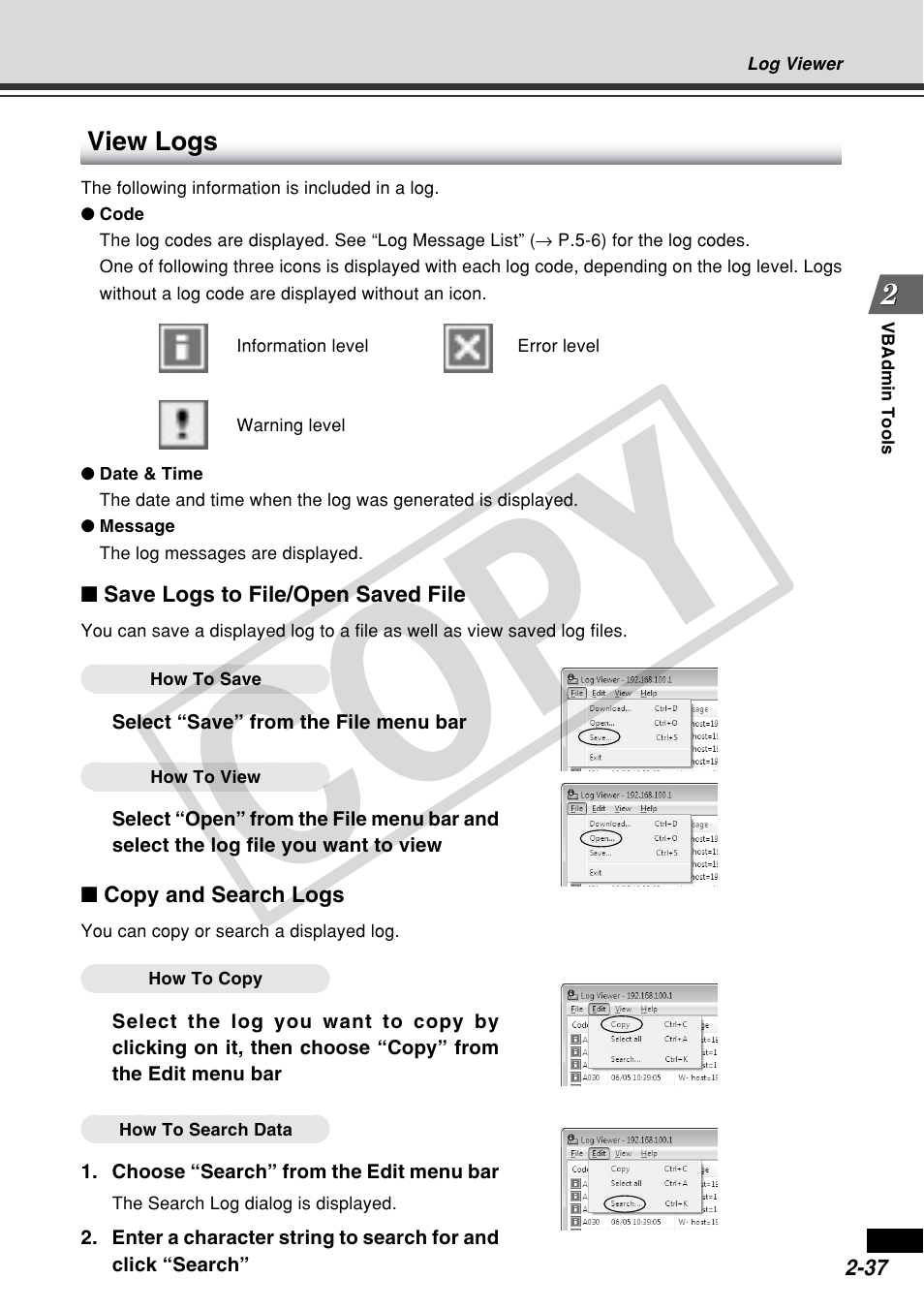 Cop y | Canon VB-C60 User Manual | Page 95 / 162