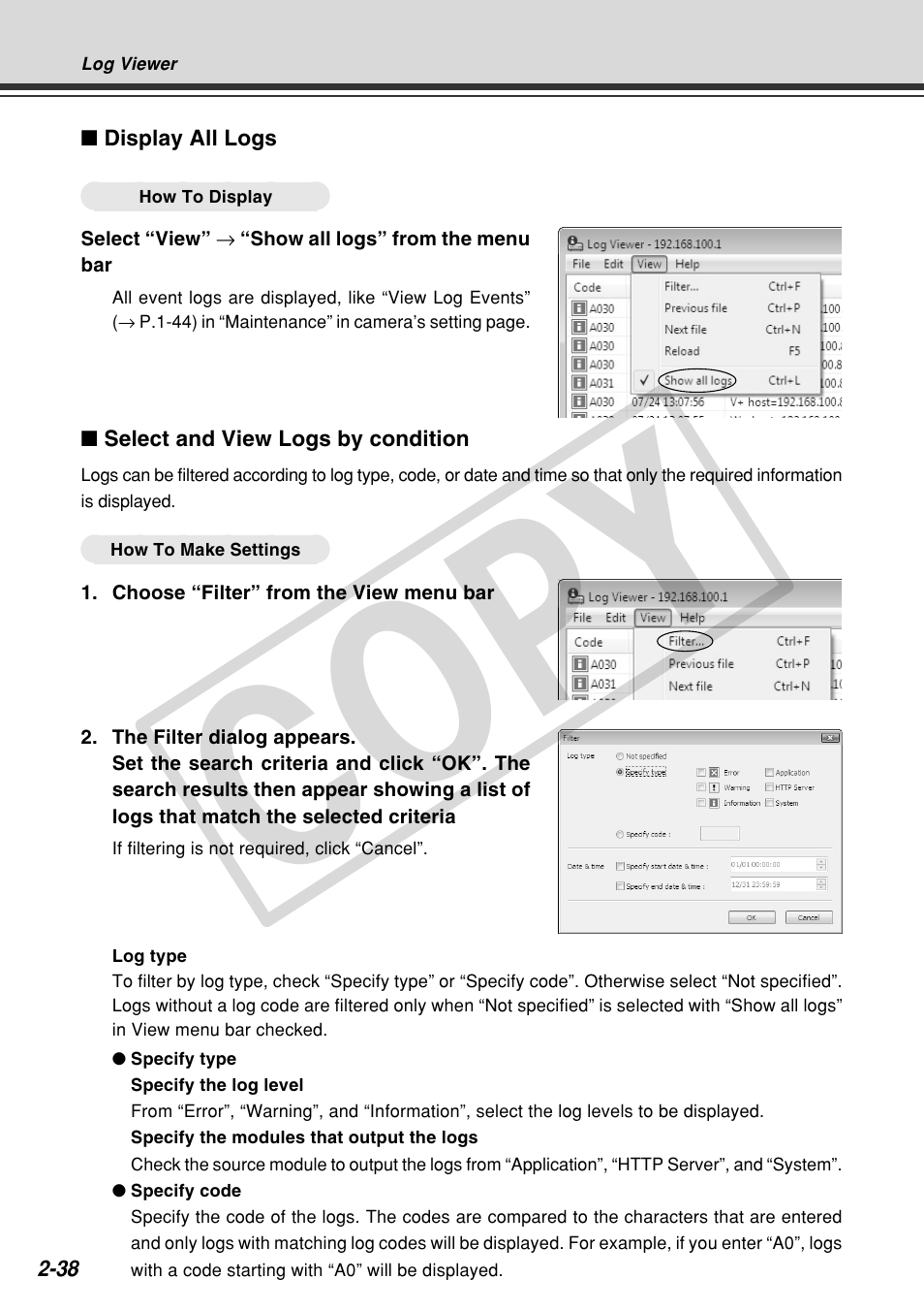 Cop y | Canon VB-C60 User Manual | Page 96 / 162