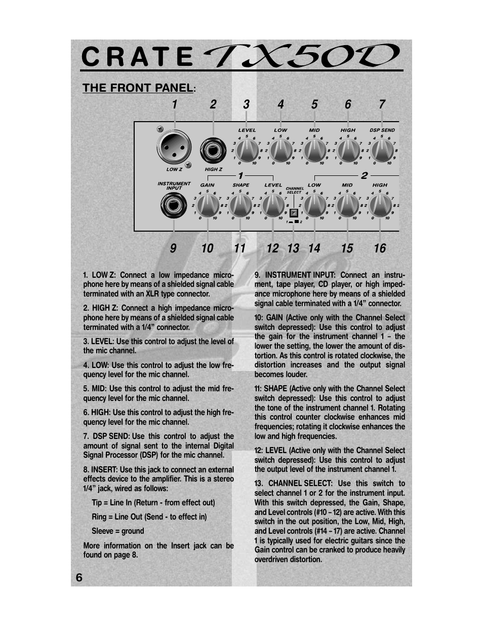 Crate TX50DB User Manual | Page 6 / 12