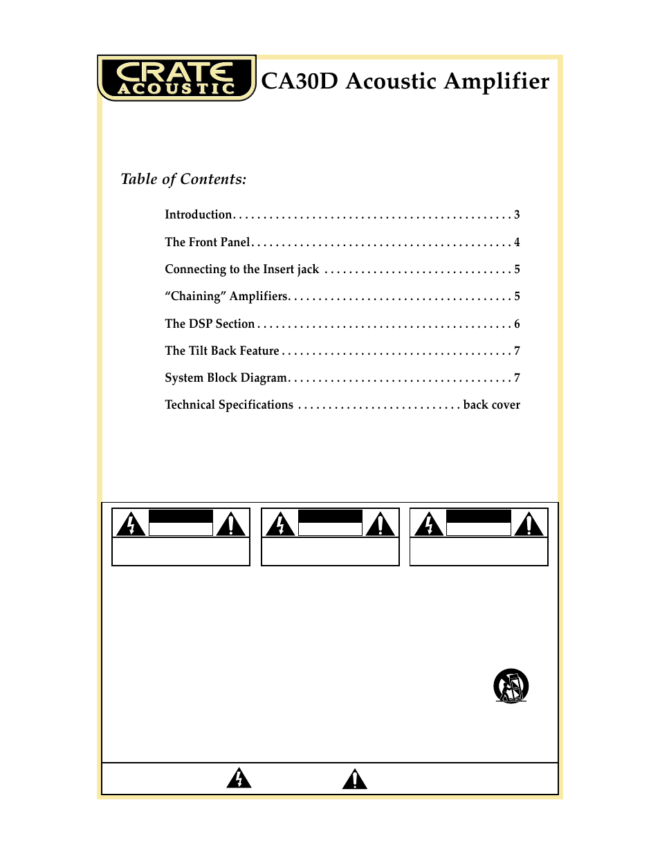 Crate CA30DG User Manual | Page 2 / 8