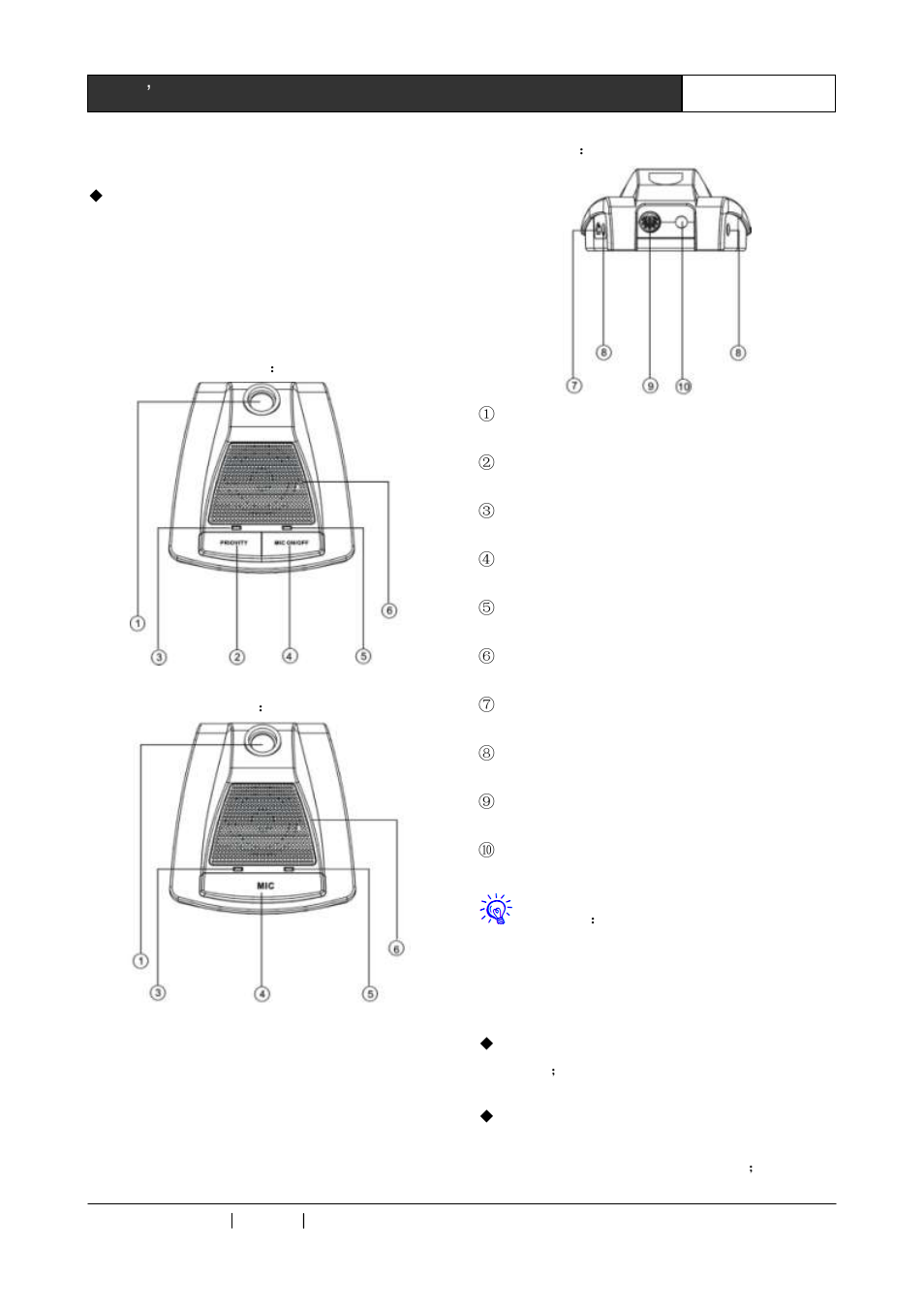 5 cr-m4102/4b chairman/delegate unit, 1 panel functions instruction, 2 functions and features | CREATOR Digital Conference System User Manual | Page 23 / 62