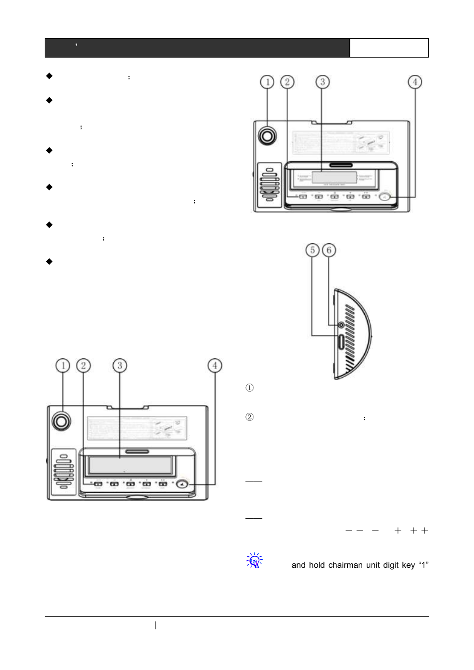 9 cr-m4102/4d2 chairman/delegate unit, 1 panel functions instruction | CREATOR Digital Conference System User Manual | Page 29 / 62