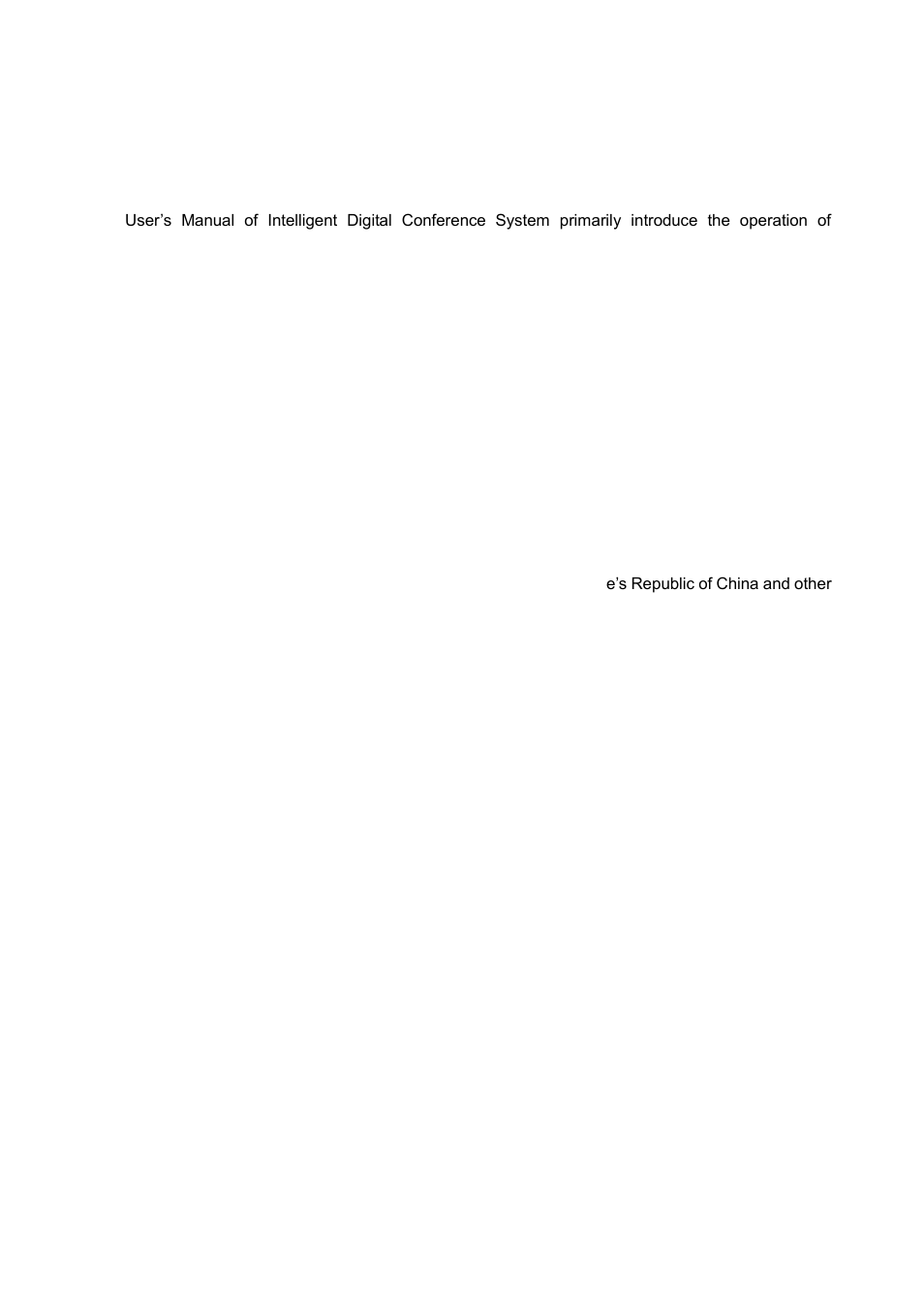 Preface | CREATOR Digital Conference System User Manual | Page 5 / 62