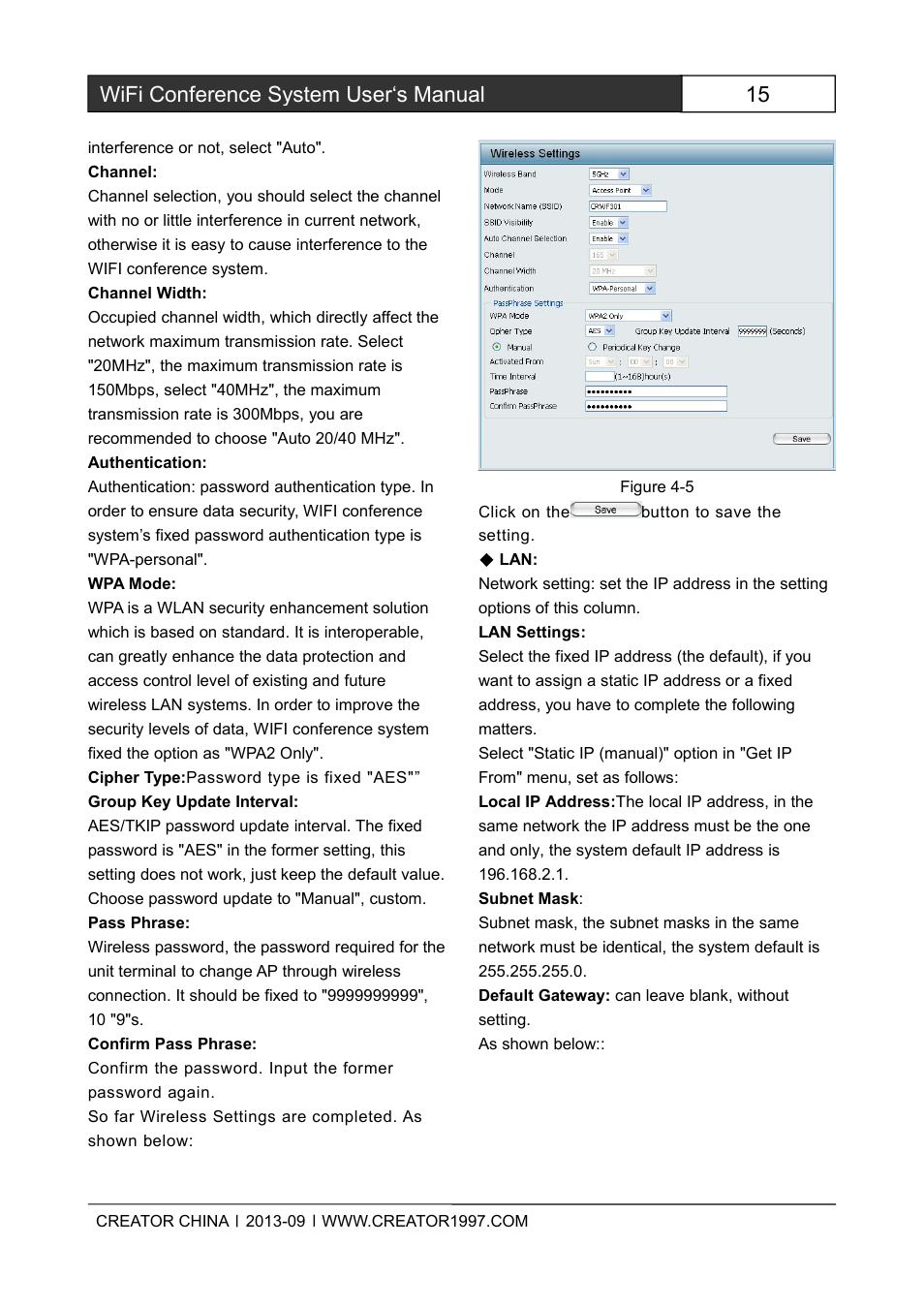 15 wifi conference system user‘s manual | CREATOR WiFi Conference System User Manual | Page 21 / 35