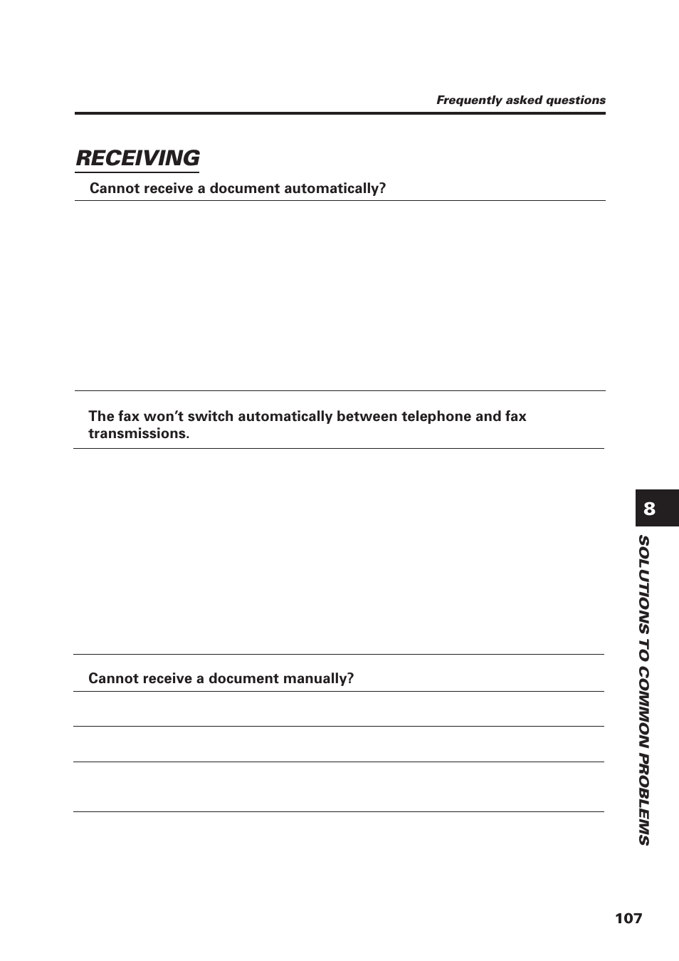 Receiving | Canon FAX-B155 User Manual | Page 119 / 141