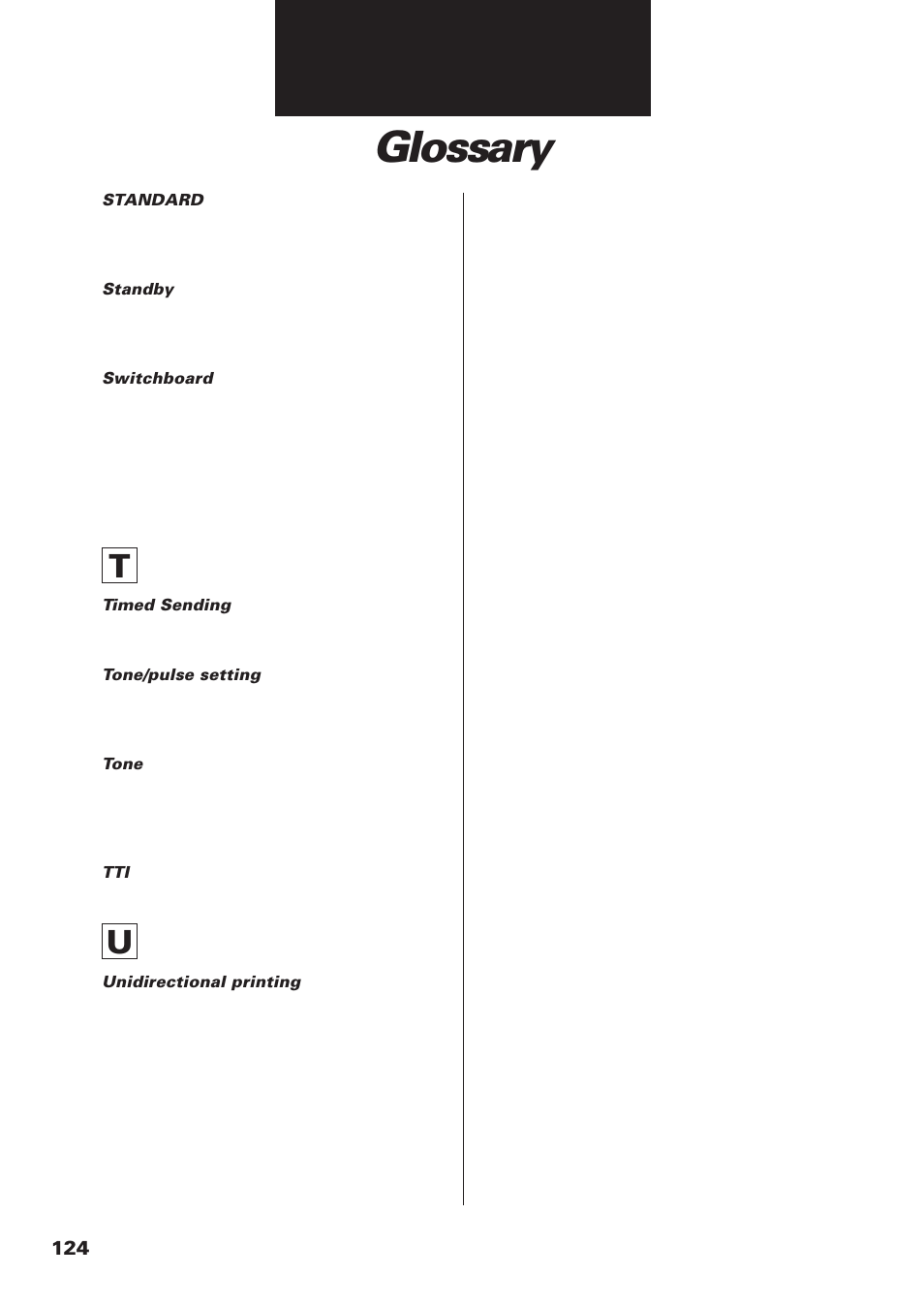 Glossary | Canon FAX-B155 User Manual | Page 136 / 141