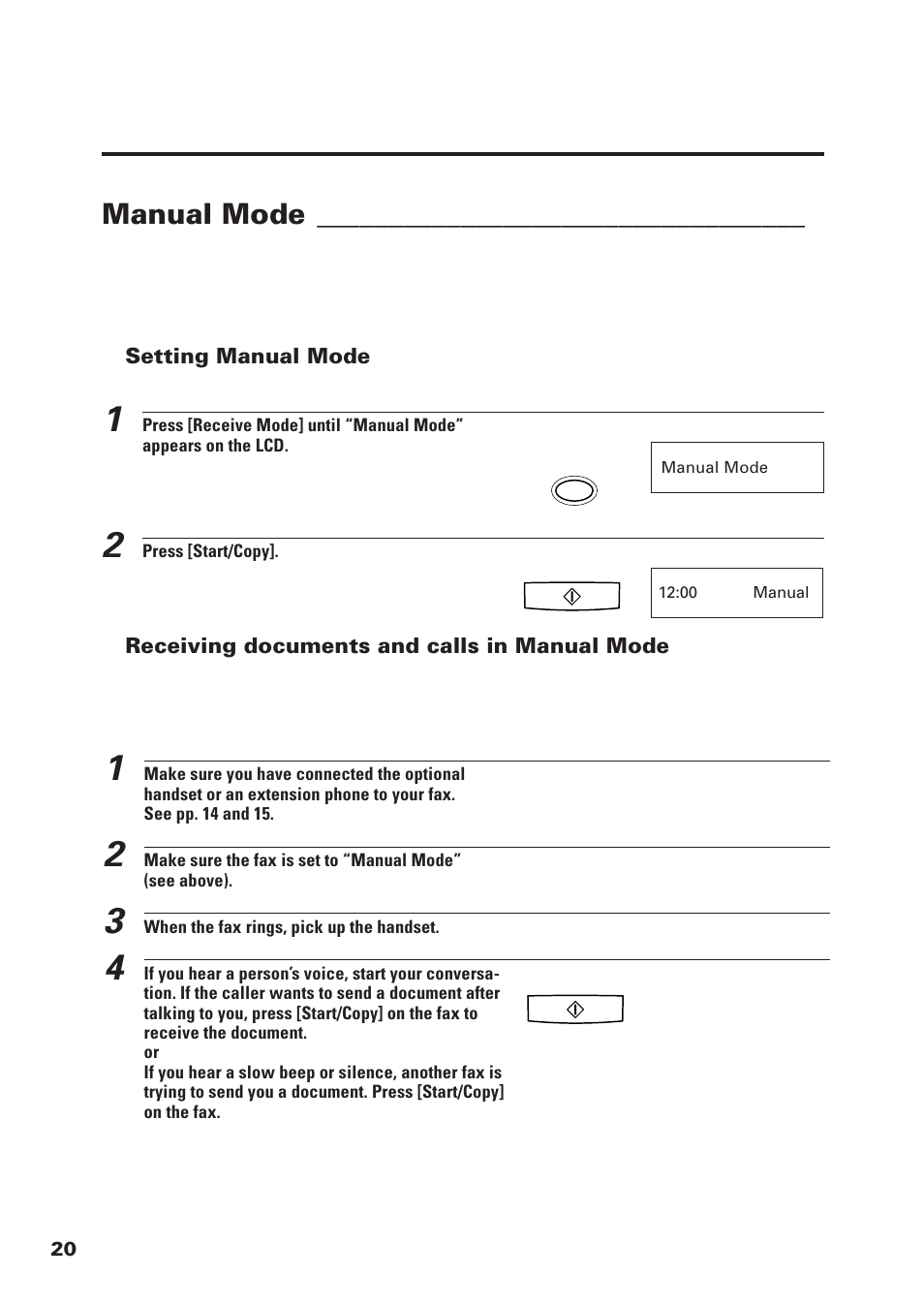 Manual mode | Canon FAX-B155 User Manual | Page 32 / 141