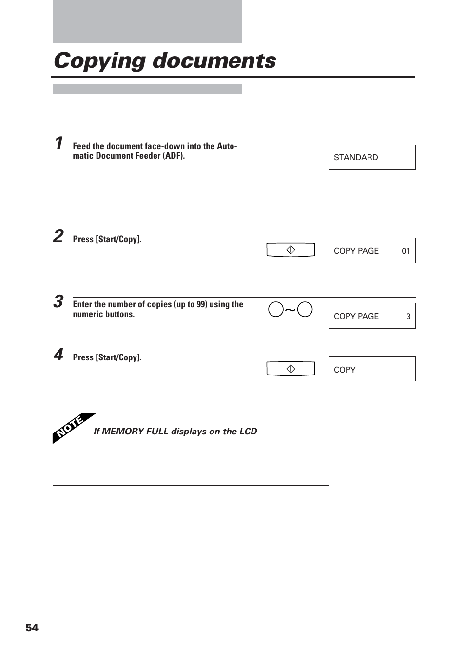 Copying documents | Canon FAX-B155 User Manual | Page 66 / 141