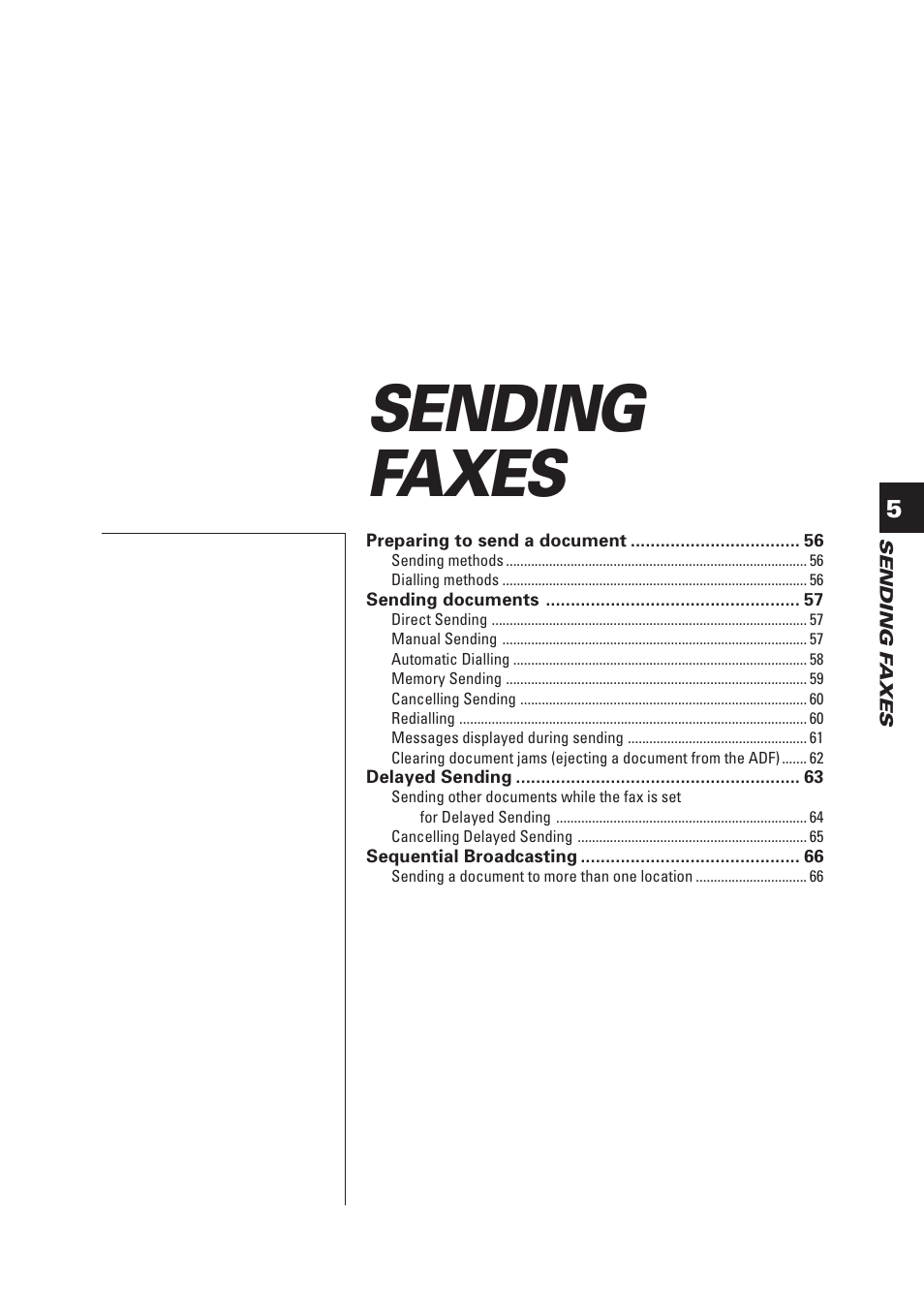 Sending faxes | Canon FAX-B155 User Manual | Page 67 / 141