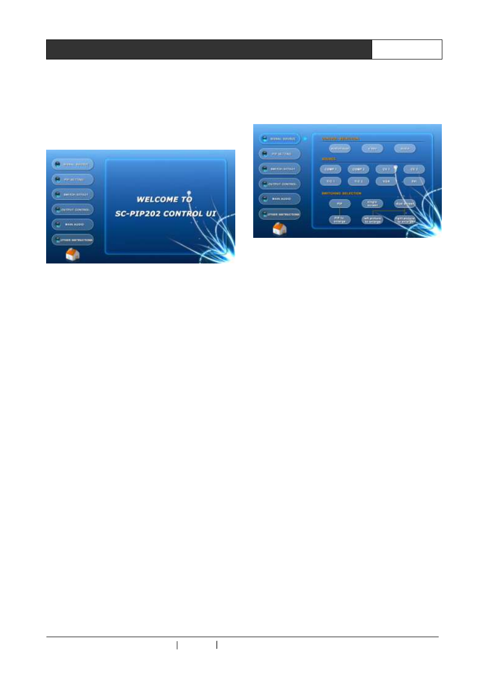 1 signal source, 2 pip setting | CREATOR SC-PIP202 User Manual | Page 17 / 32