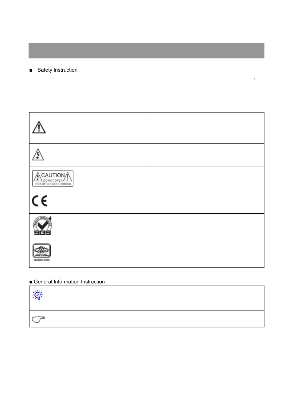 Meaning of the symbols | CREATOR SC-PIP202 User Manual | Page 2 / 32