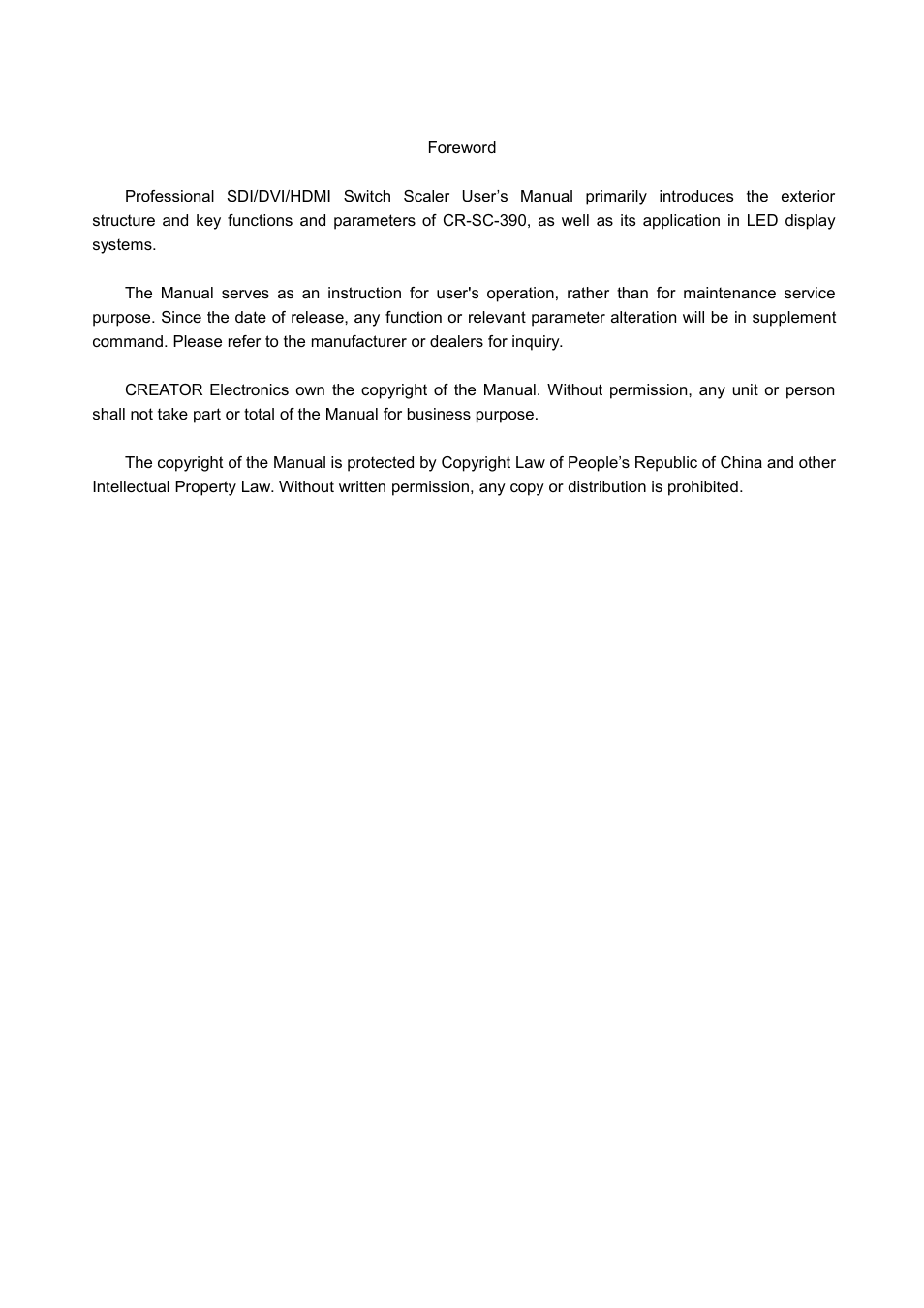CREATOR SC-390 User Manual | Page 5 / 30