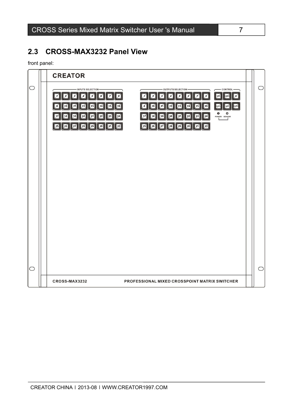 3cross-max3232panelview | CREATOR CROSS Series User Manual | Page 13 / 51