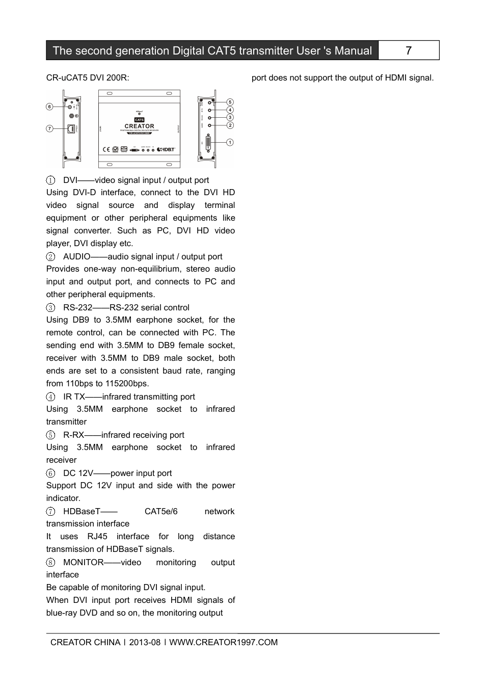 CREATOR CAT5 User Manual | Page 13 / 31