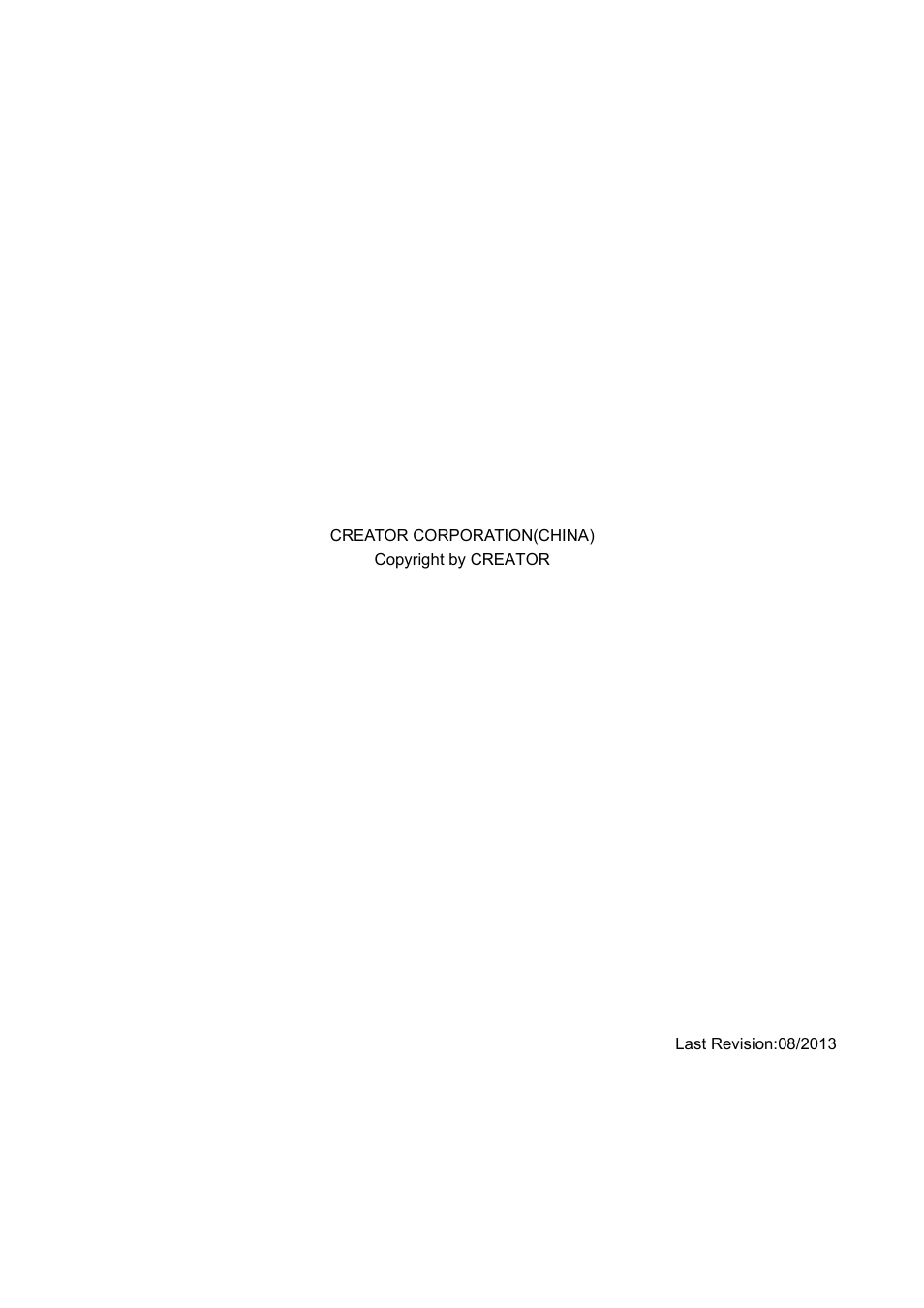 CREATOR CAT5 User Manual | Page 31 / 31