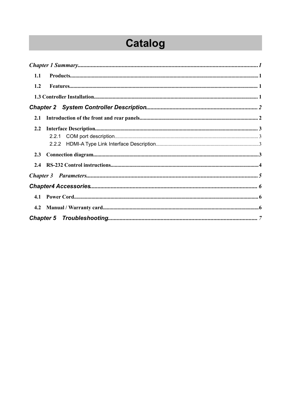 Catalog | CREATOR Pt-HDMI401S User Manual | Page 5 / 16