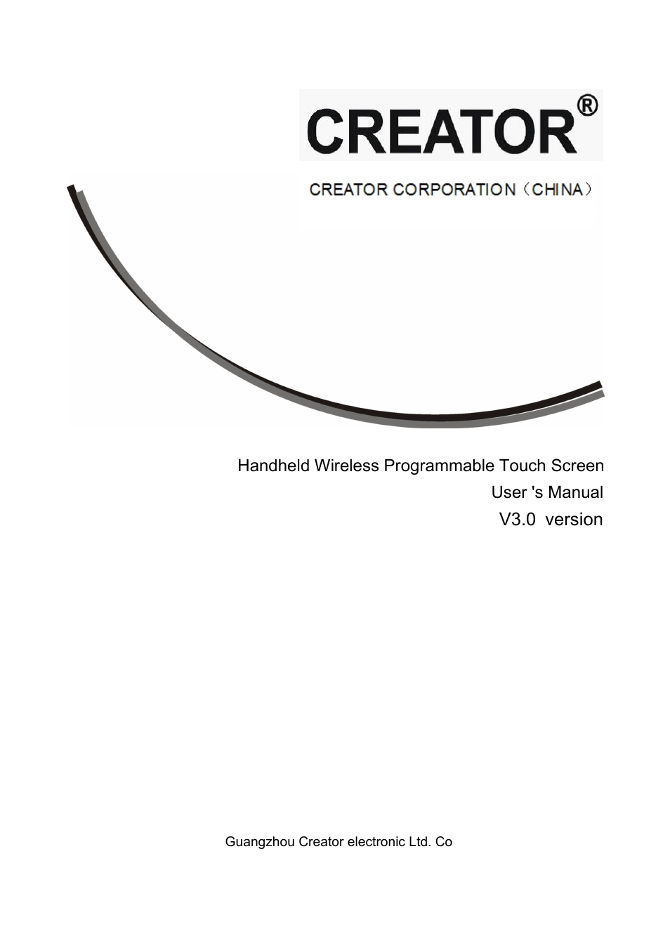 CREATOR 8 inch touch screen CR-Wireless G7Cpip User Manual | 23 pages