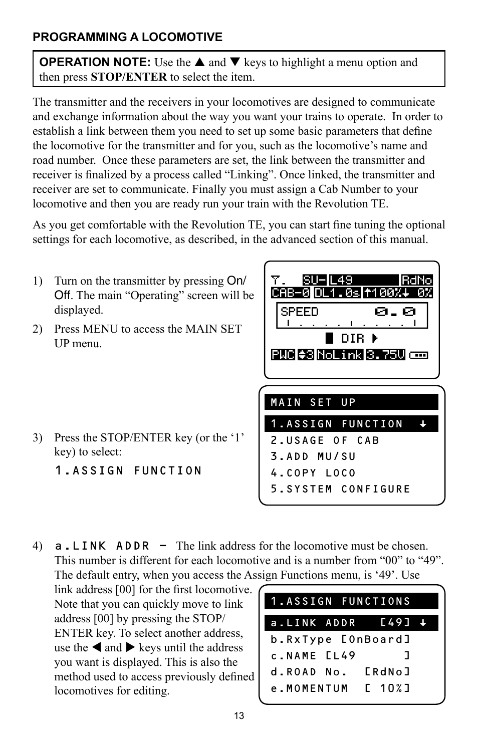 Crest Electronics CRE57000 TRAIN ENGINEER REVOLUTION MANUAL User Manual | Page 13 / 40