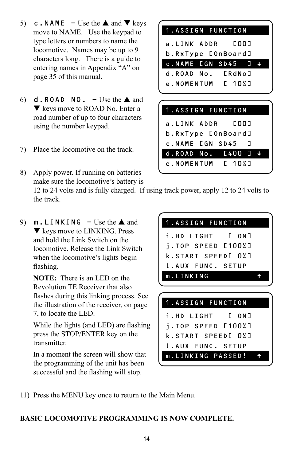 Crest Electronics CRE57000 TRAIN ENGINEER REVOLUTION MANUAL User Manual | Page 14 / 40