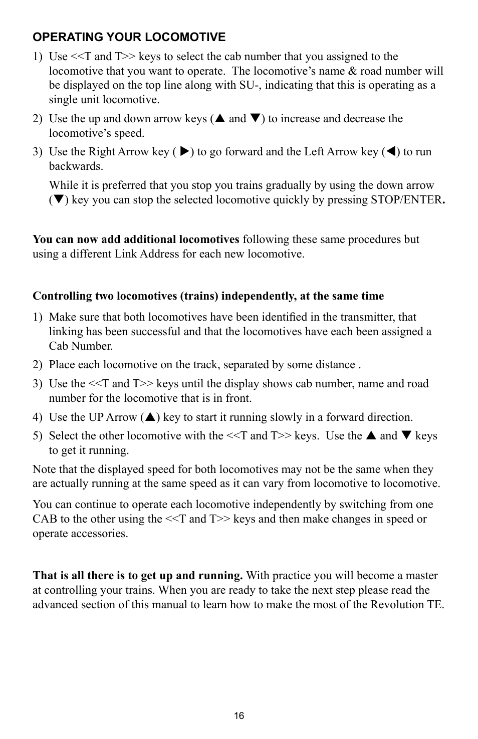 Crest Electronics CRE57000 TRAIN ENGINEER REVOLUTION MANUAL User Manual | Page 16 / 40
